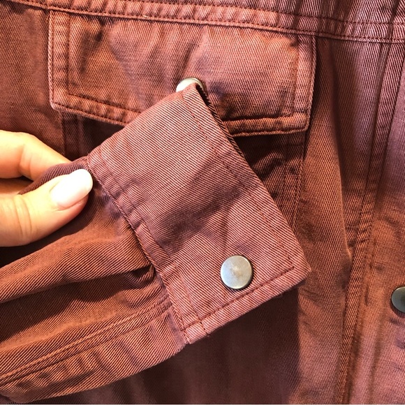 Rails like new utility jacket dusty mulberry wine color snaps and zipper XS - Picture 5 of 11